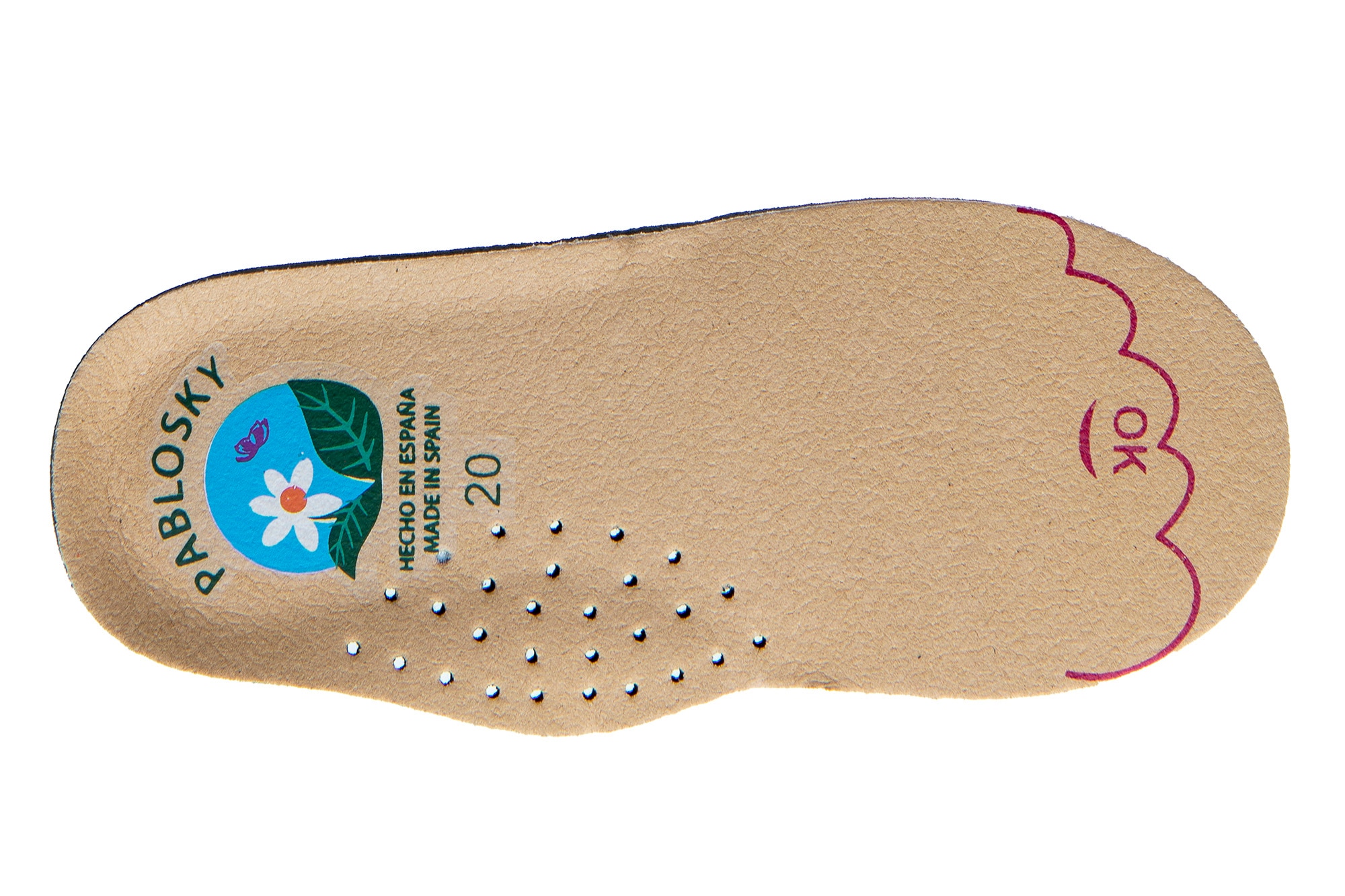 Botas de Bebé em Pele com Velcro Pablosky Bege-2
