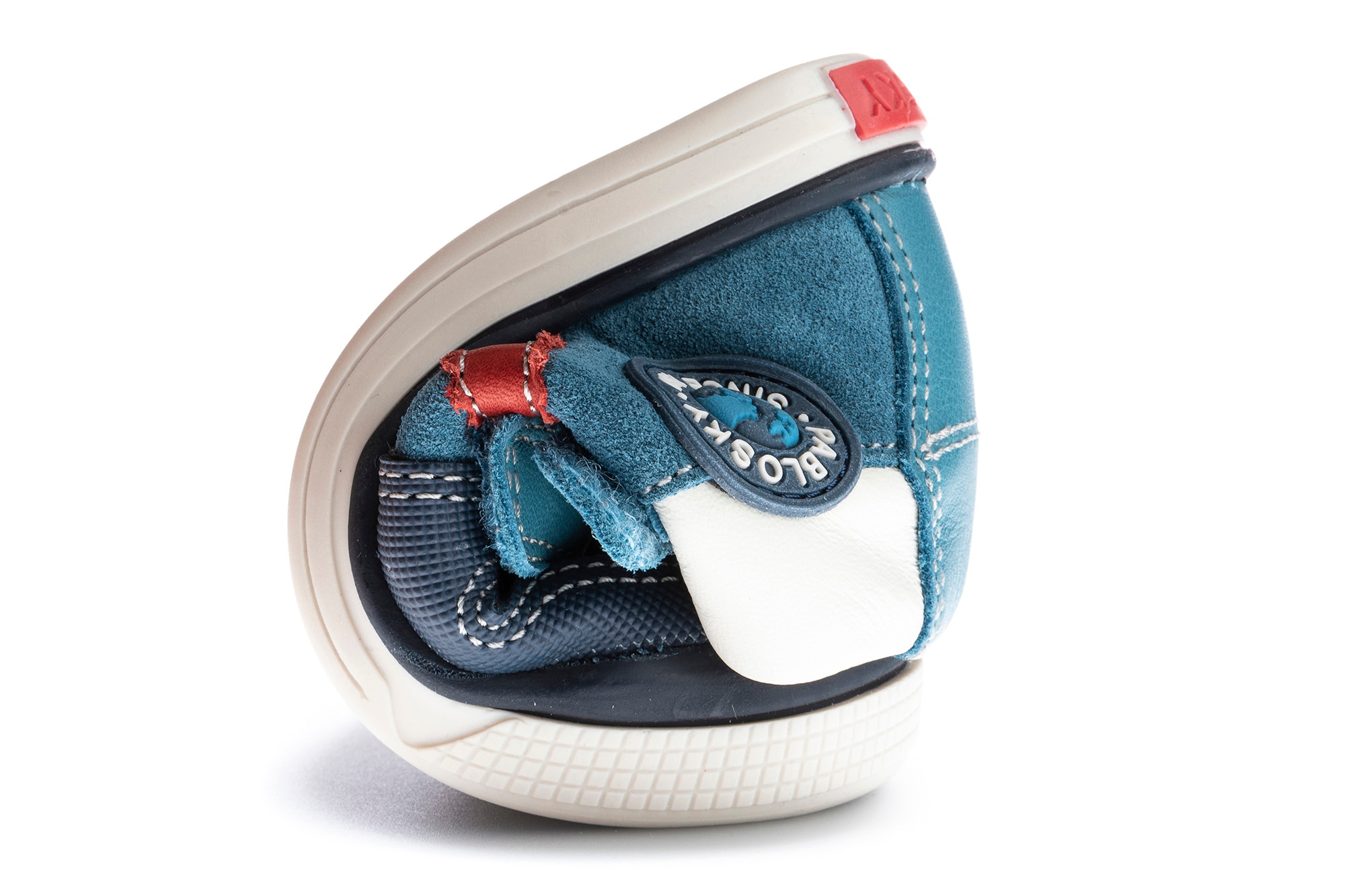Botas de Bebé em Pele com Velcro Pablosky Azul-4