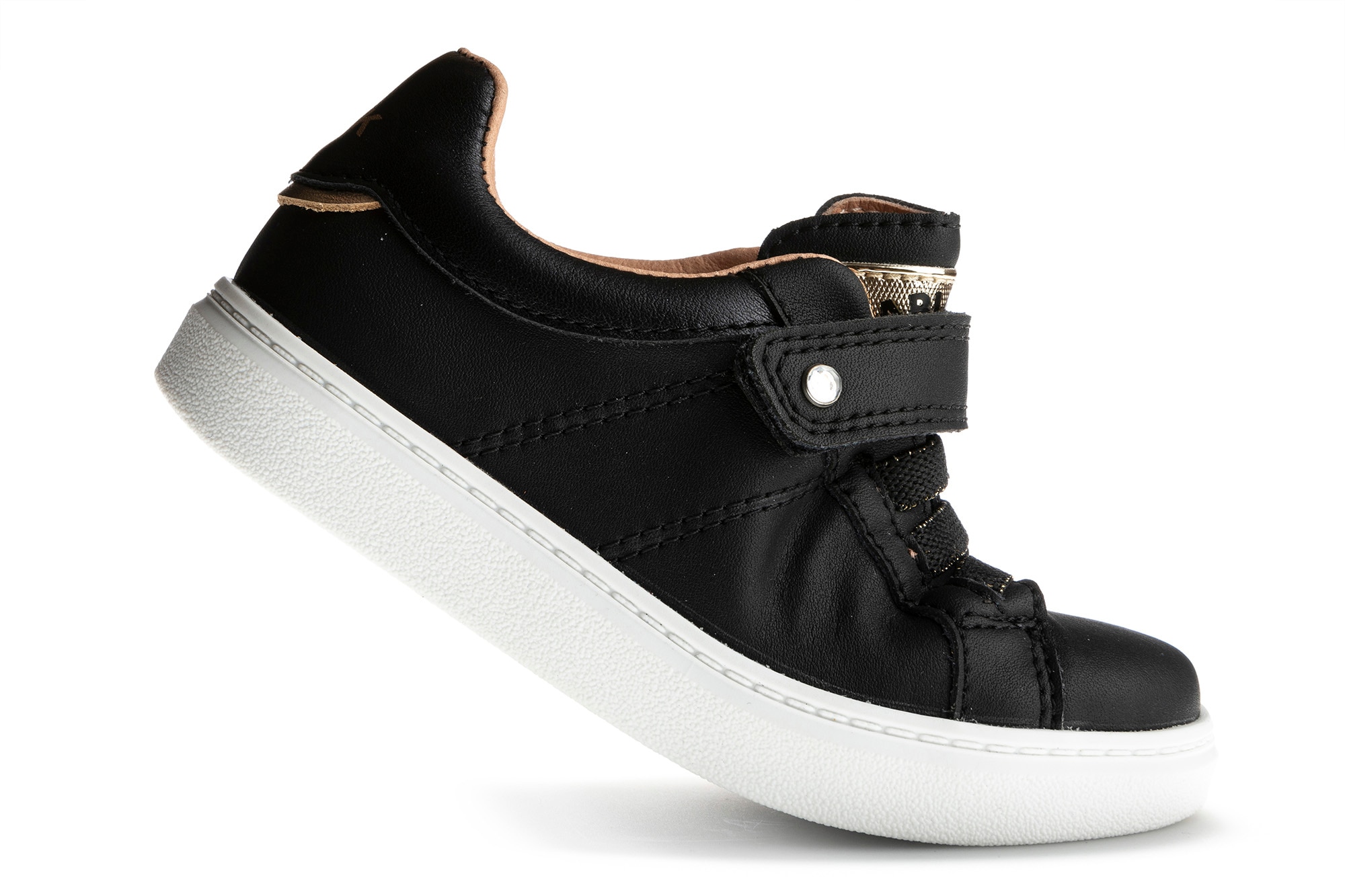 Sapatilhas Desportivas Infantil de Pele com Velcro Pablosky Preto-3