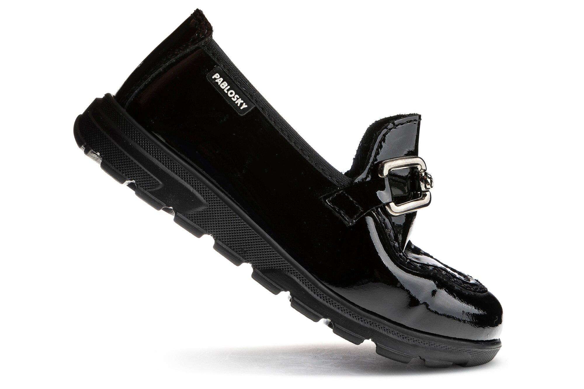 Mocassins de Pele com Elástico Pablosky Preto-2