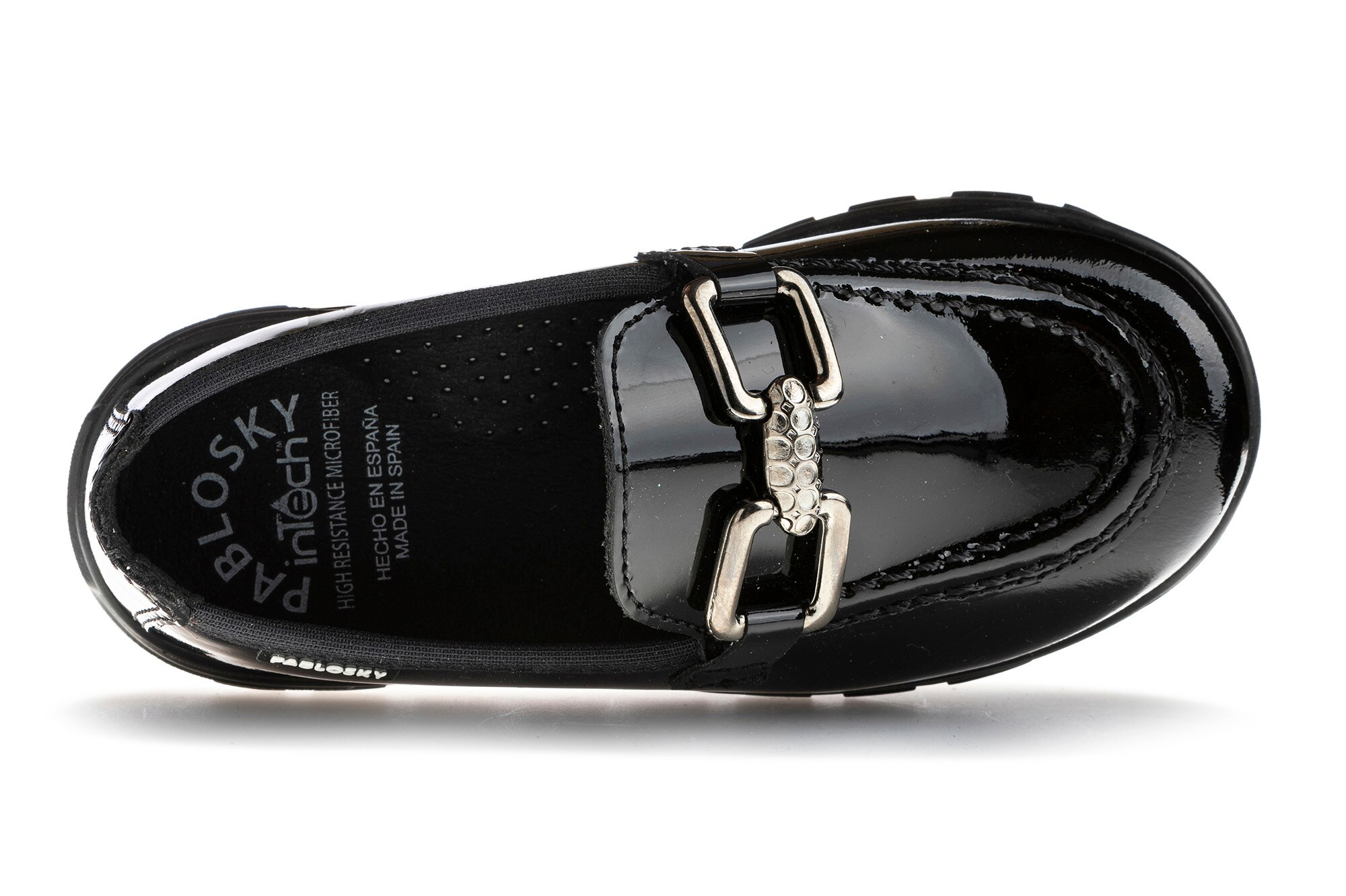 Mocassins de Pele com Elástico Pablosky Preto-5