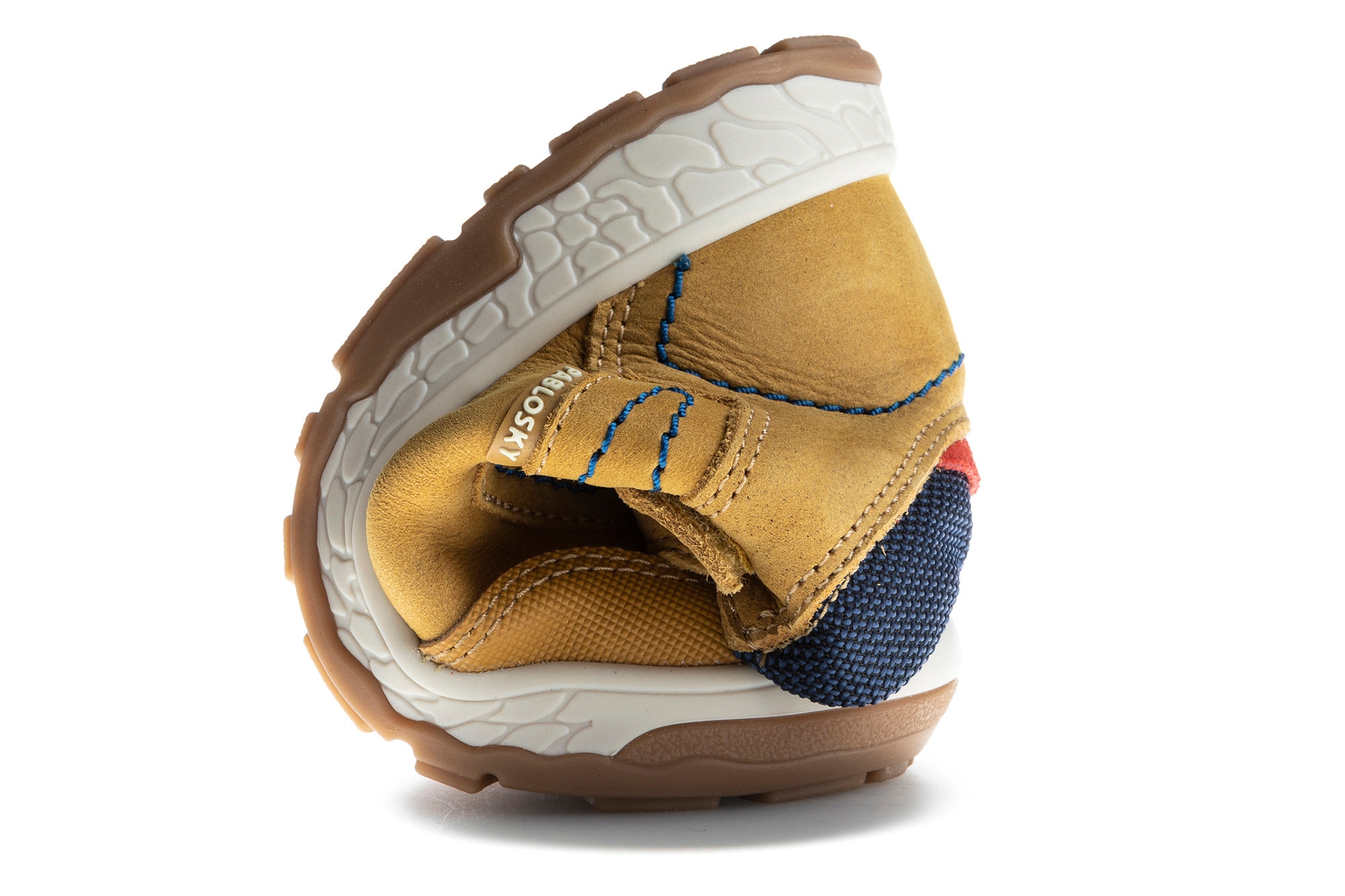 Botas Infantil de Pele com Velcro Pablosky Amarelo-3