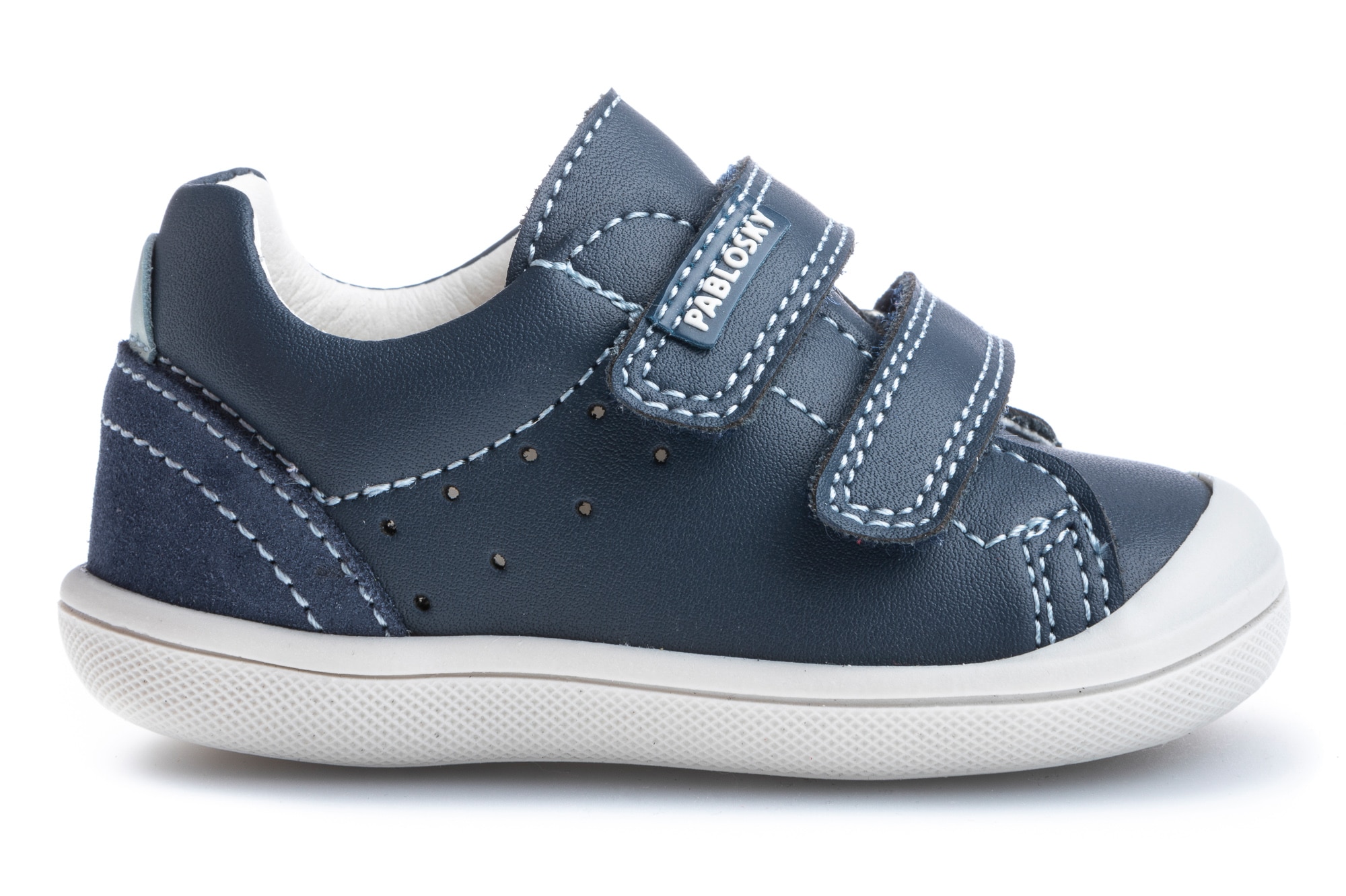 Sapatos de Presilha para Bebé de Pele com Velcro Pablosky Azul-escuro-6
