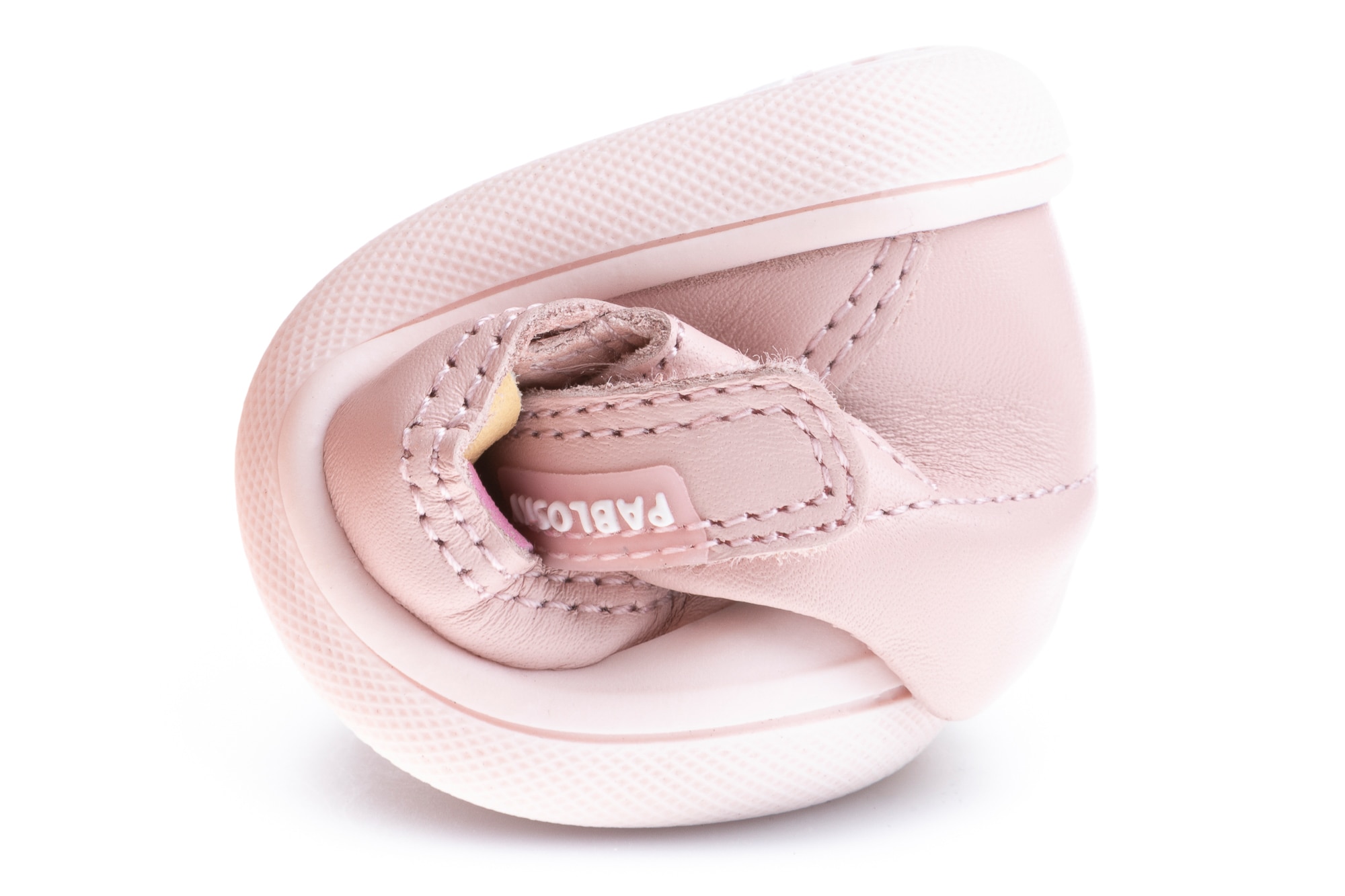 Sapatos de Presilha para Bebé de Pele com Velcro Pablosky Rosa-3