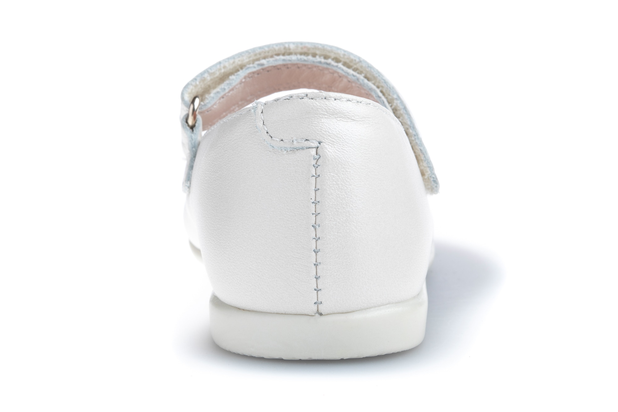 Merceditas de Bebé de Pele com Velcro Pablosky Branco-5