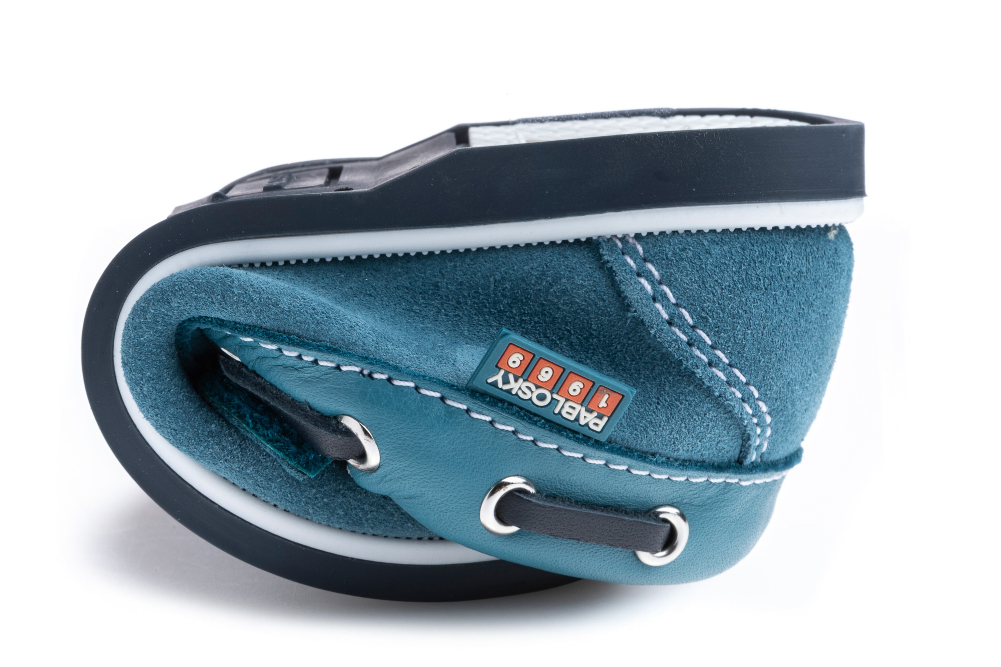 Náuticos Infantil de Pele com Velcro Pablosky Azul-3