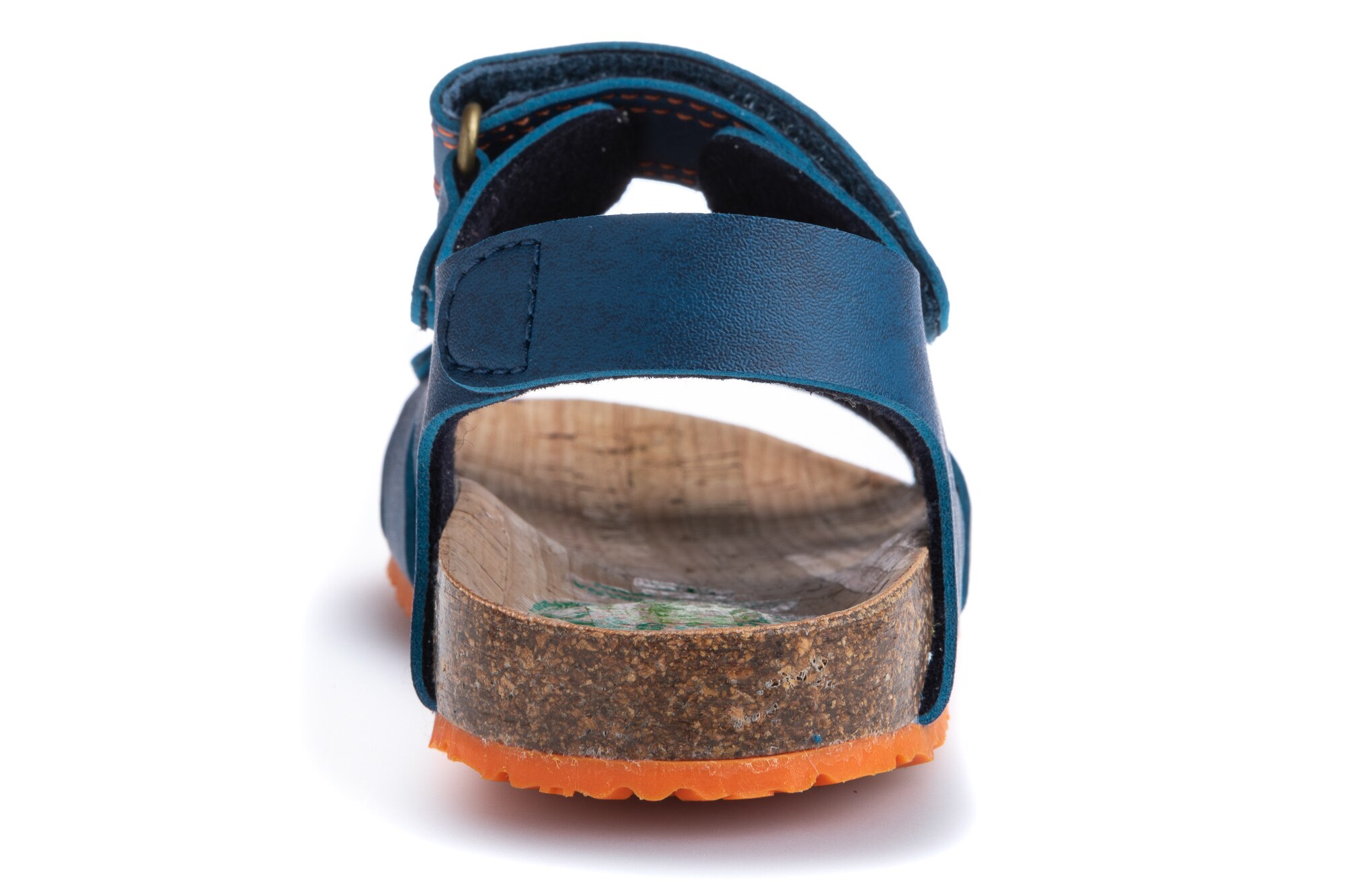 Sandálias em Azul de Materiais Reciclados com Velcro Pablosky Azul-marinho / Laranja-5