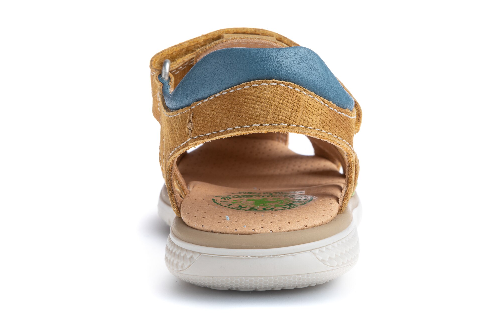 Sandálias Infantil de Pele com Velcro Pablosky Amarelo-5
