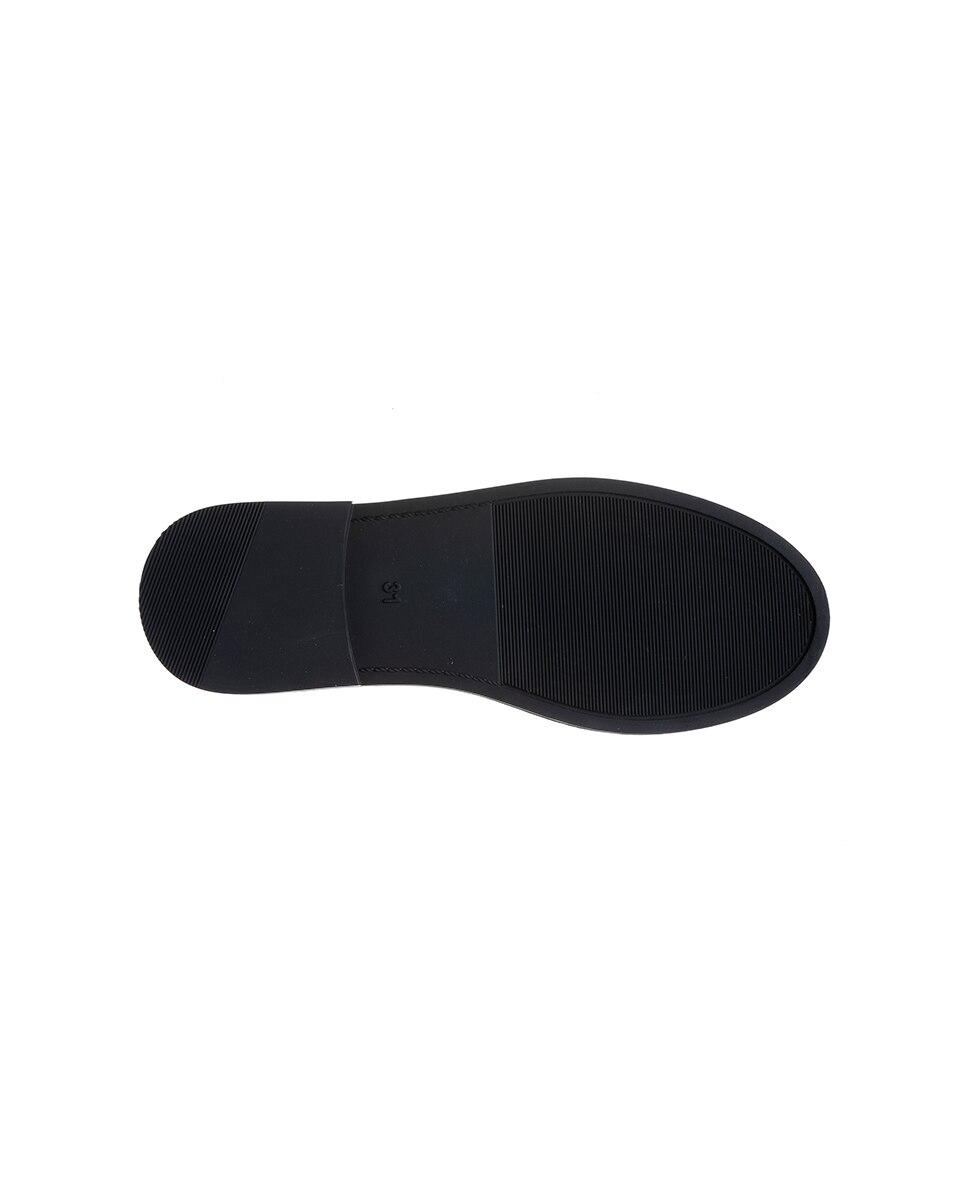 Sapatos de Atacadores com Pala Lisa e em Pele Azul-marinho-3