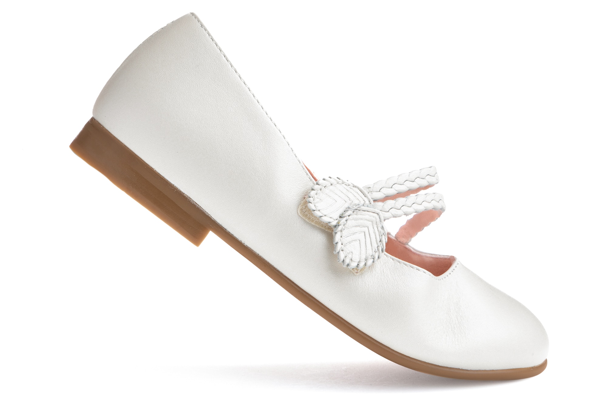 Sapatos de Presilha Infantil de Pele com Velcro Pablosky Bege-2