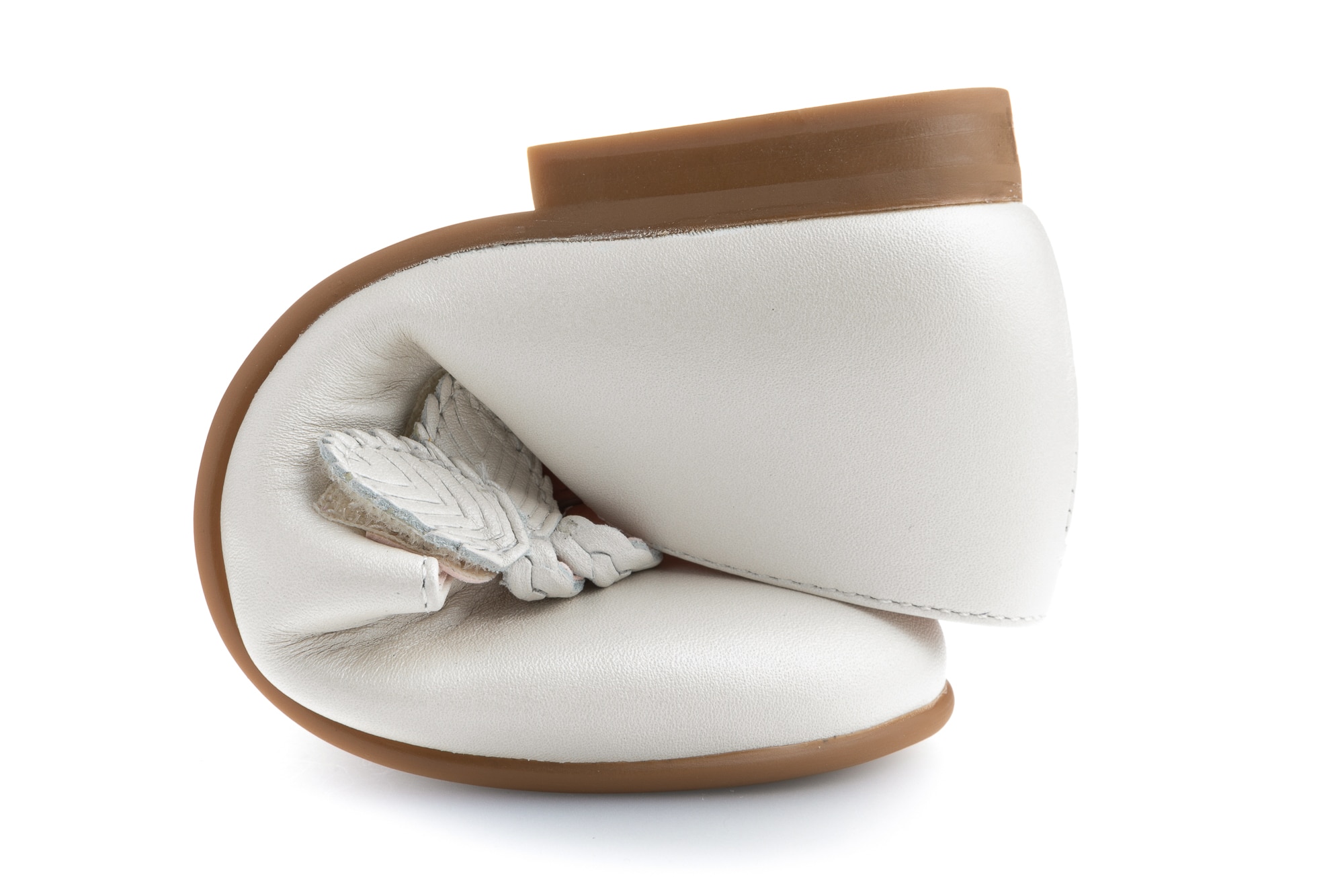 Sapatos de Presilha Infantil de Pele com Velcro Pablosky Bege-3