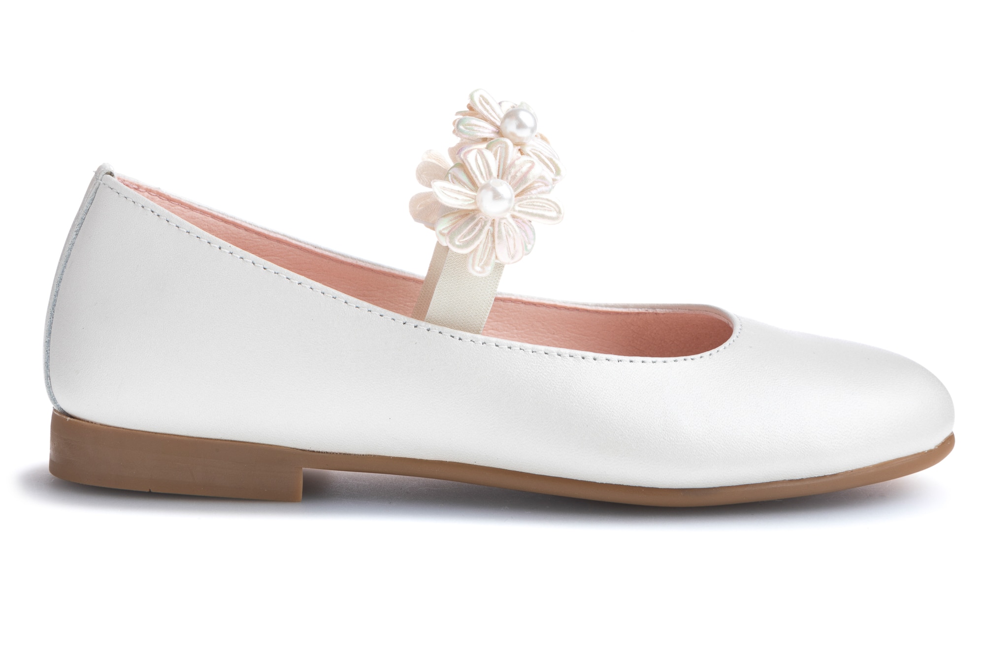 Merceditas de Pele com Elástico Bege-6