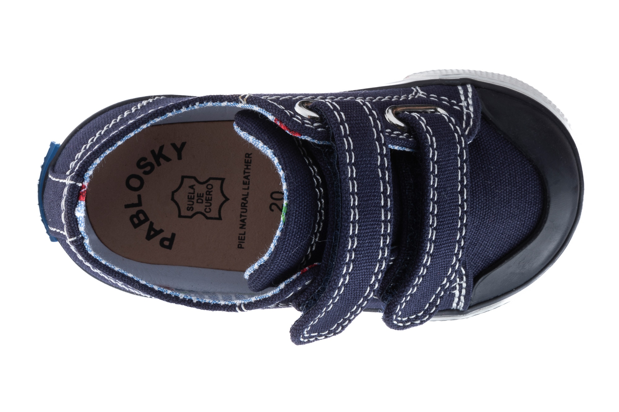 Sapatilhas de Lona para Bebé com Velcro Pablosky Azul-marinho-4