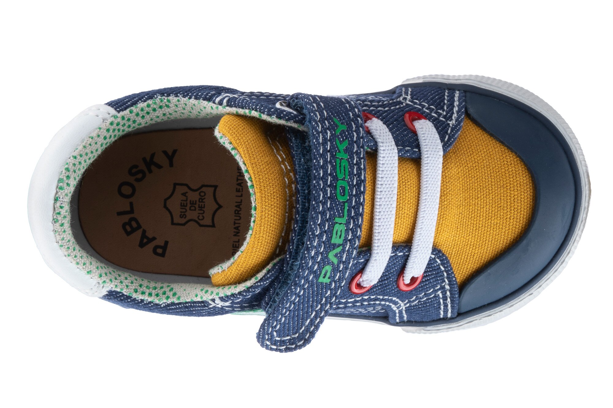 Sapatilhas de Lona para Bebé com Velcro Pablosky Azul-escuro-4