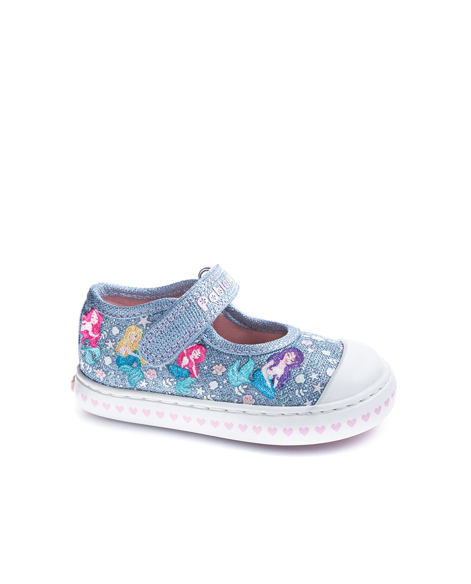 Sapatilhas de Lona para Bebé com Velcro Pablosky Azul-1