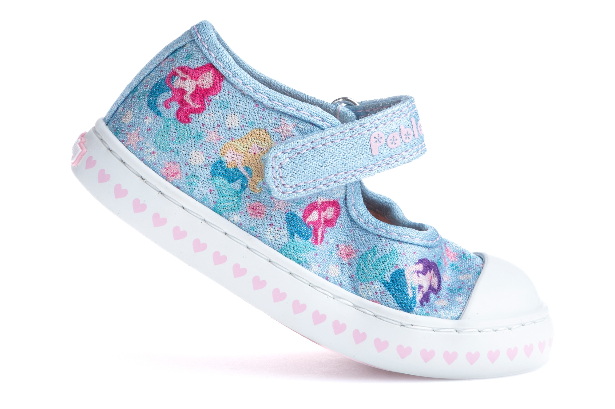 Sapatilhas de Lona para Bebé com Velcro Pablosky Azul-2
