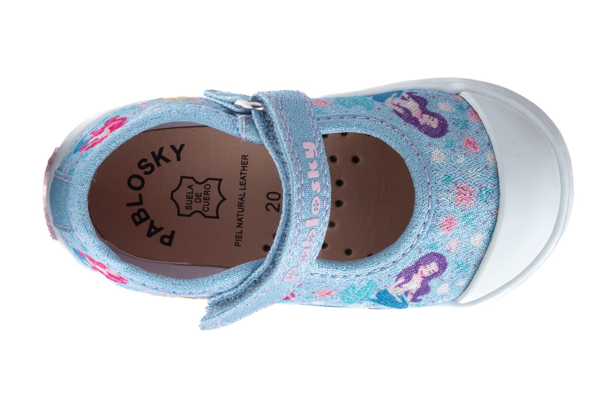 Sapatilhas de Lona para Bebé com Velcro Pablosky Azul-4