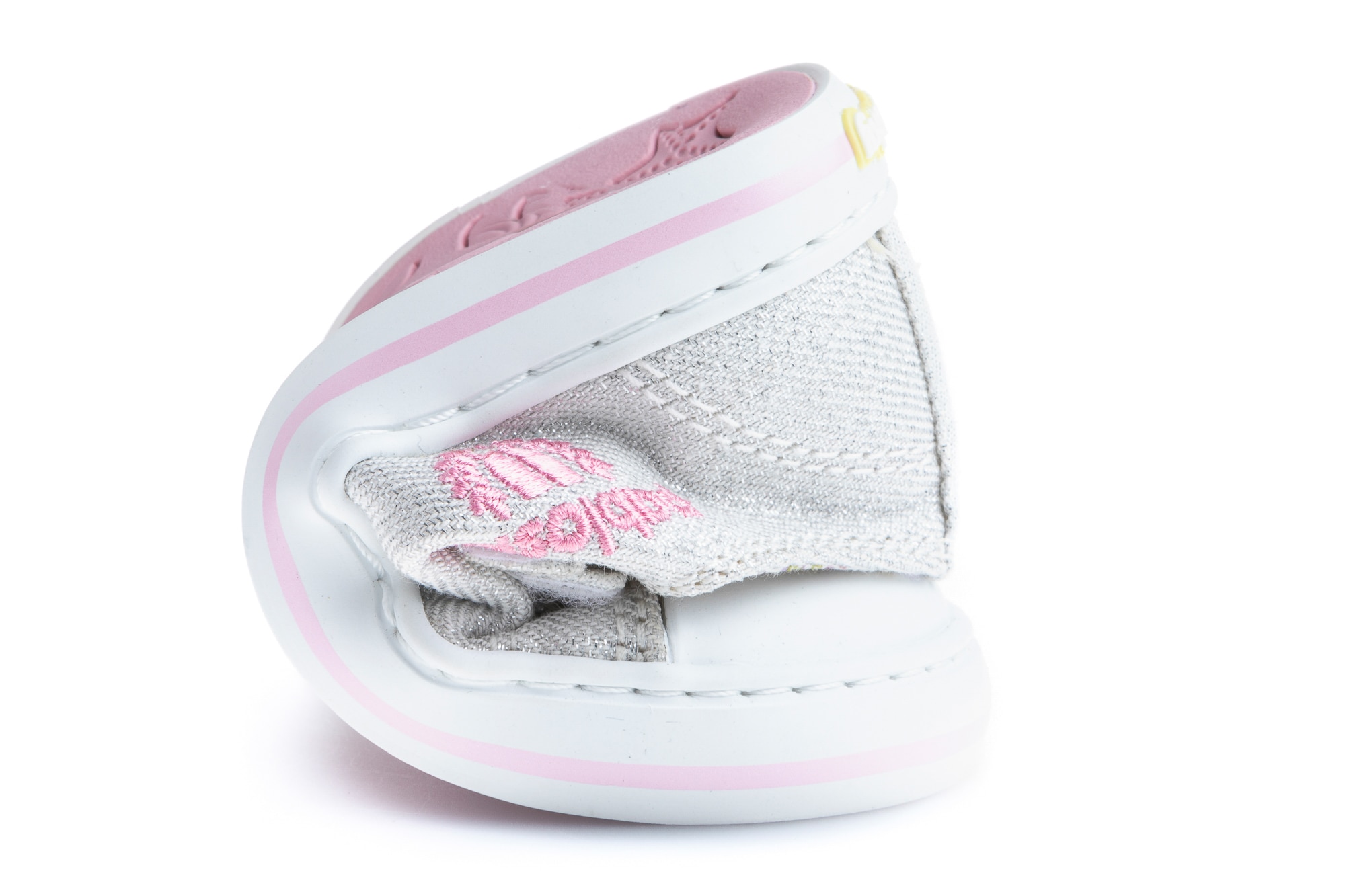 Sapatilhas de Lona para Bebé com Velcro Pablosky Prateado-3