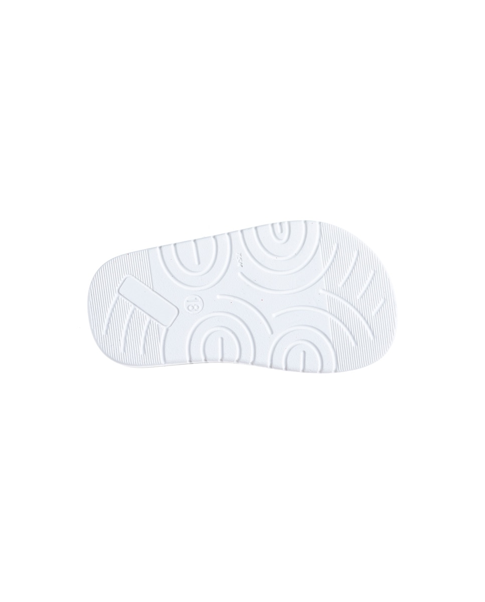 Sandálias para Bebé de Pele com Velcro Branco-3