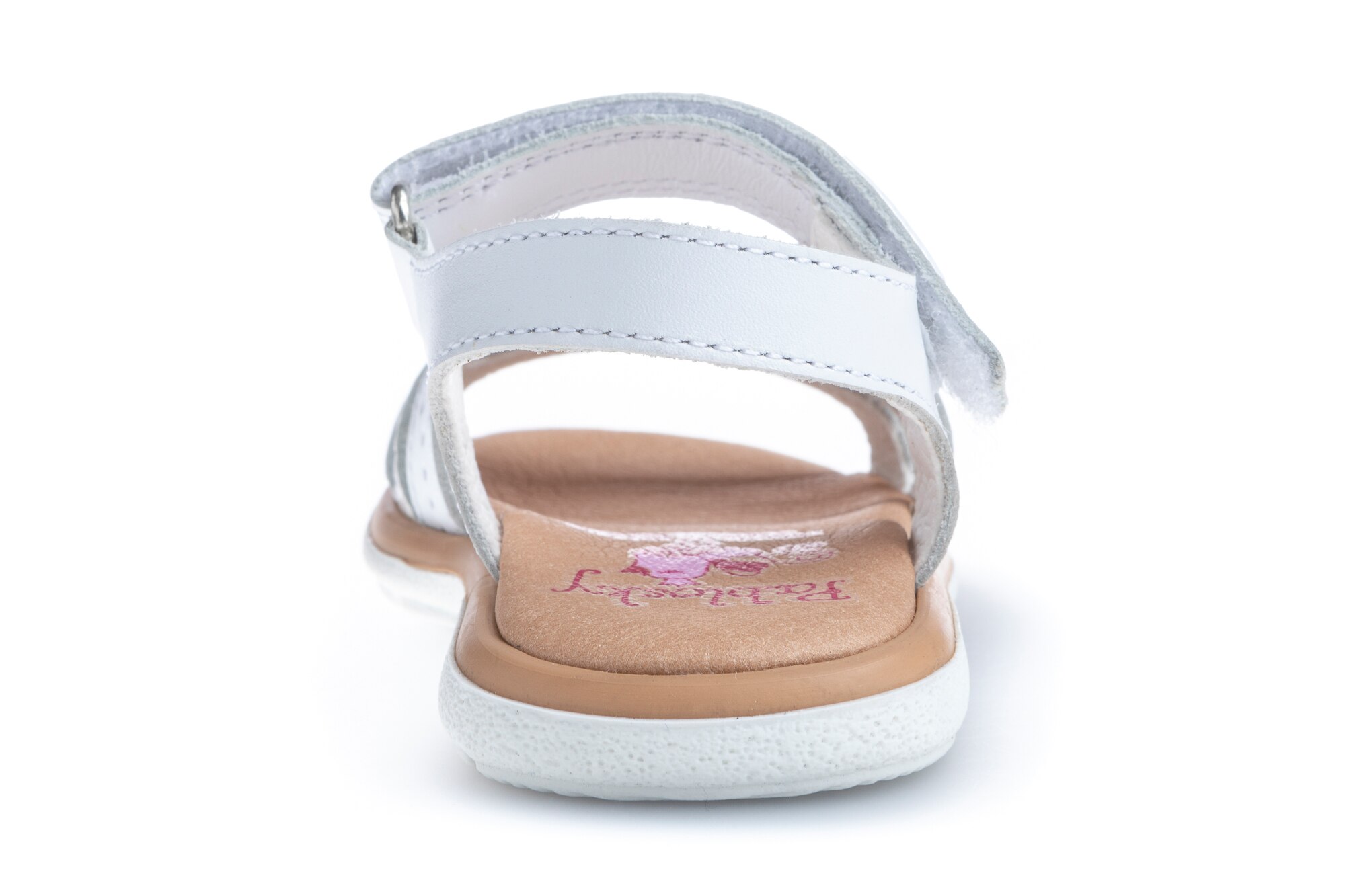Sandálias para Bebé Brancas de Pele com Velcro Pablosky Branco-5