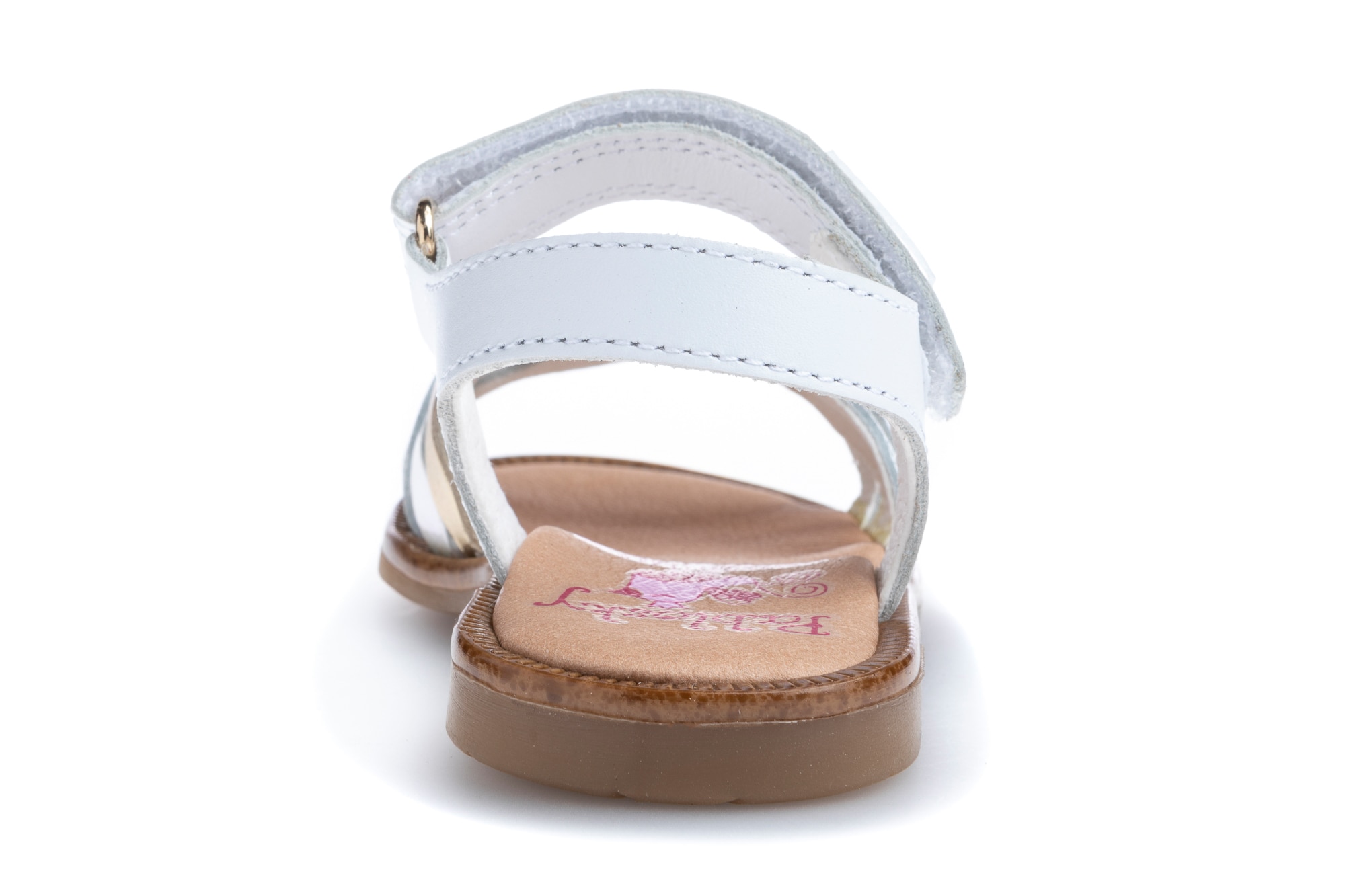 Sandálias para Bebé Brancas de Pele com Velcro Pablosky Branco-5
