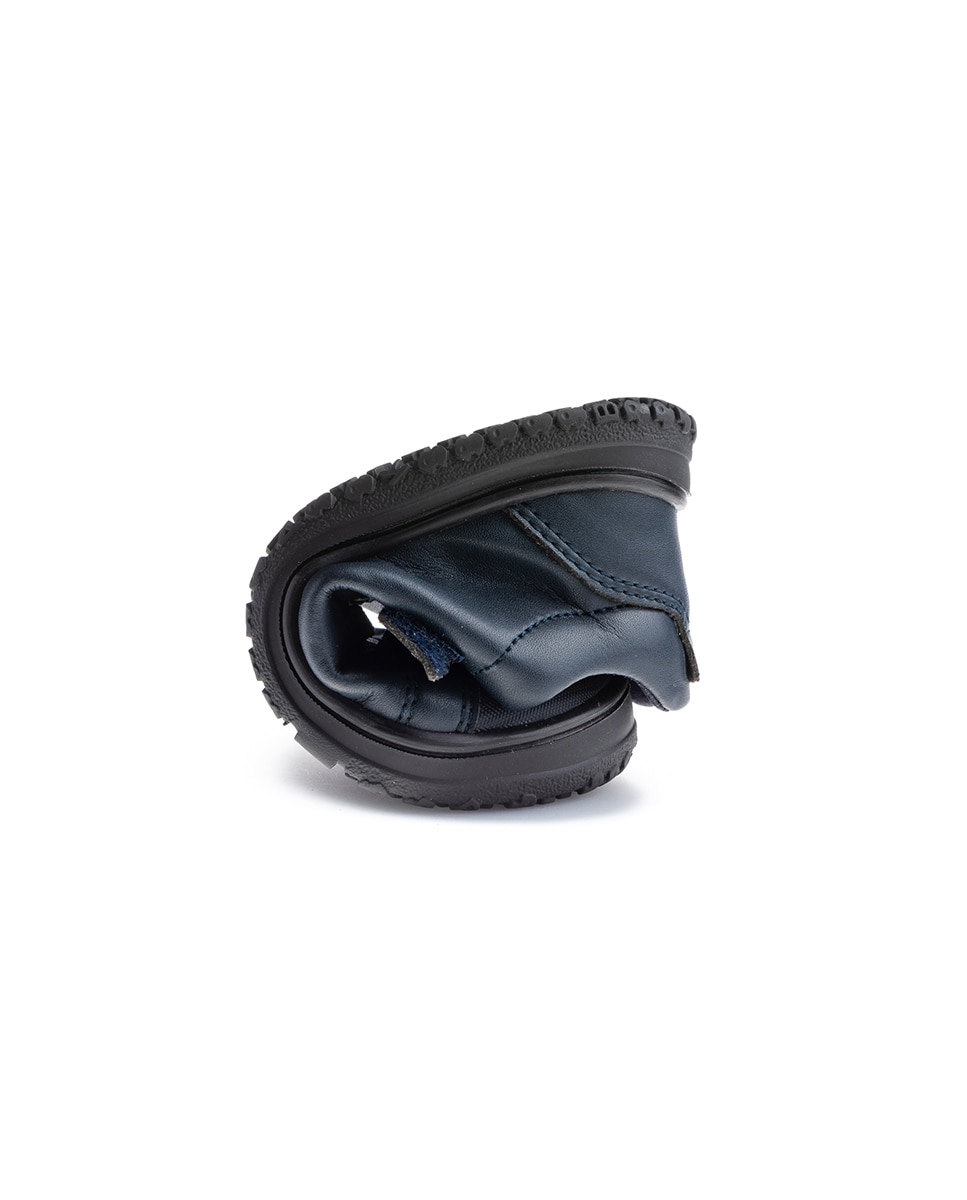 Mocassins Infantil Têxteis com Velcro Azul-2