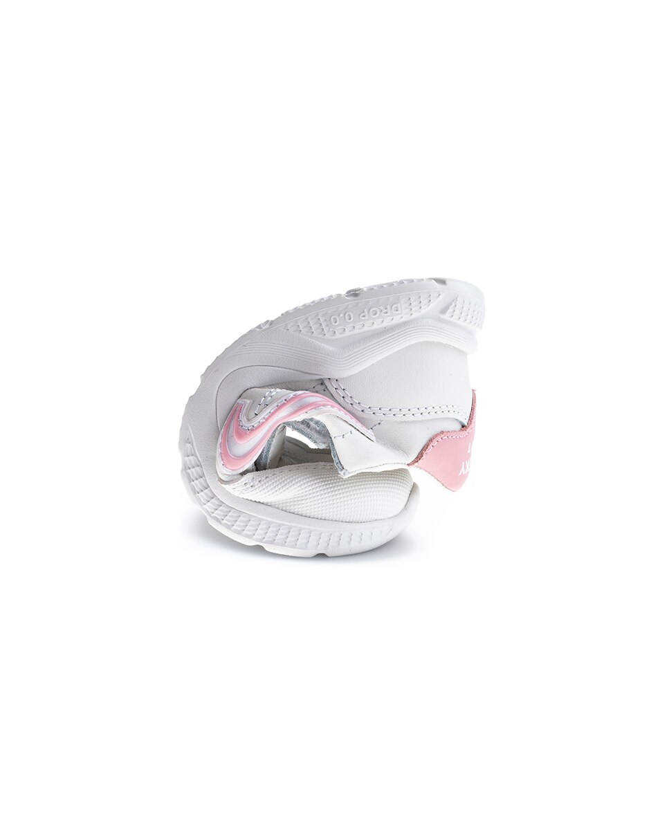 Sapatilhas Desportivas Barefoot com Velcro Branco / Rosa-2
