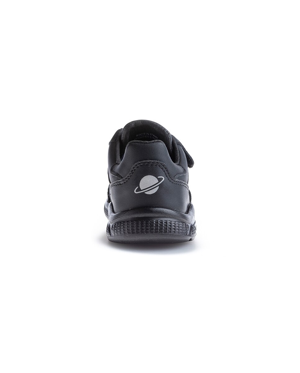 Sapatilhas Infantil Pablosky de Pele com Velcro Preto-6
