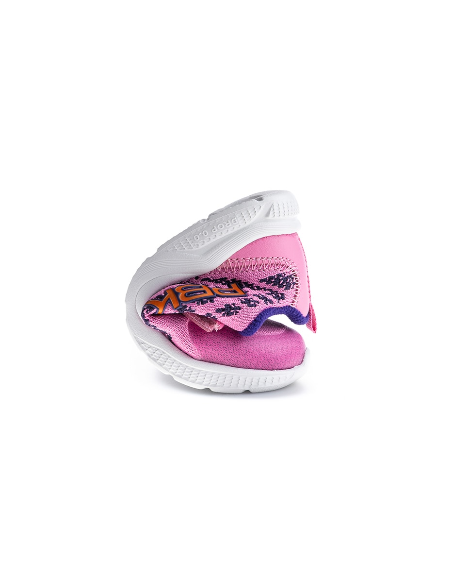 Sapatilhas Desportivas de Pele e Têxtil Técnico com Velcro Infantil Pablosky Rosa / azul marinho-2