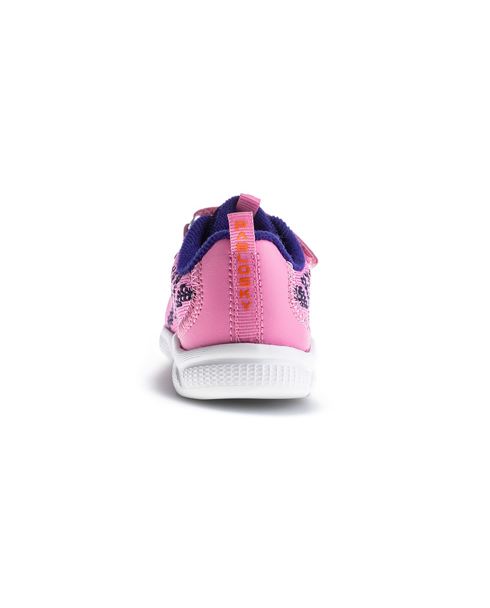 Sapatilhas Desportivas de Pele e Têxtil Técnico com Velcro Infantil Pablosky Rosa / azul marinho-6