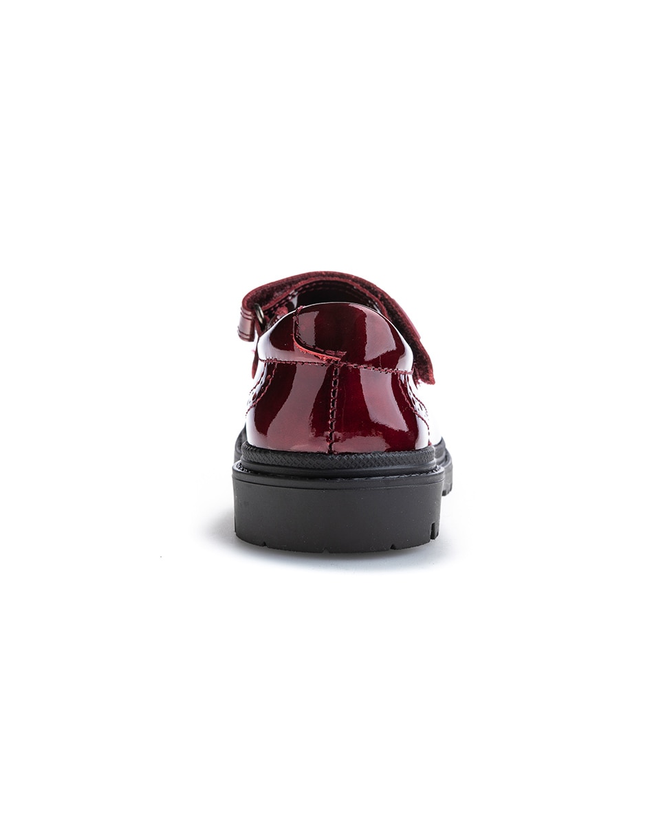 Sapatos de Presilha Infantil de Pele com Velcro Pablosky Bordeaux-5