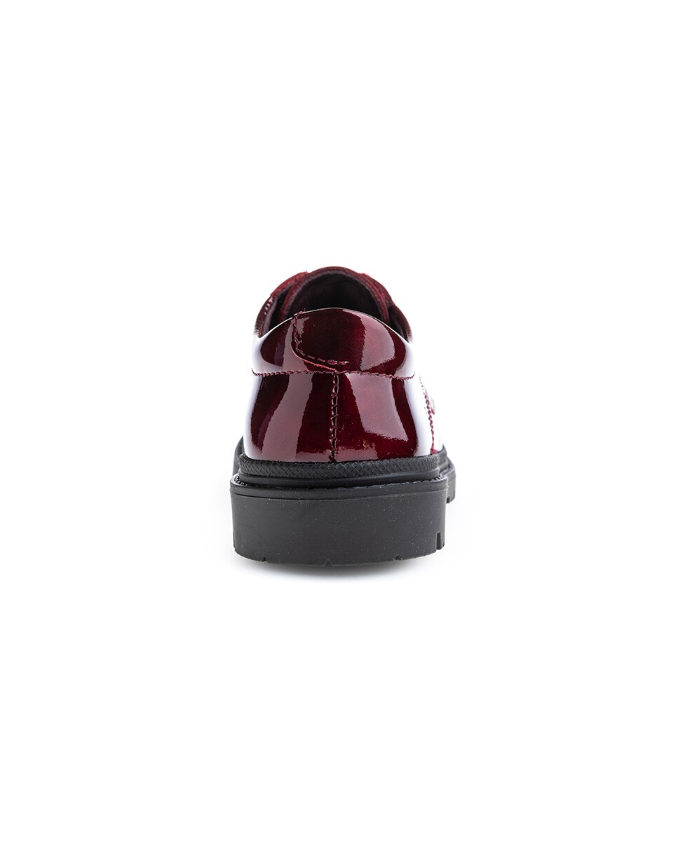 Sapatos com Atacadores Infantil de Pele com Atacadores Pablosky Bordeaux-5