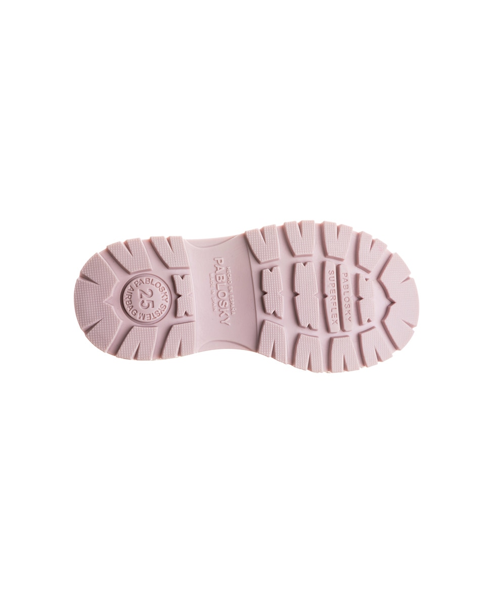 Botas de Leader-tech com Atacadores e Fecho Zip Pablosky Rosa-3