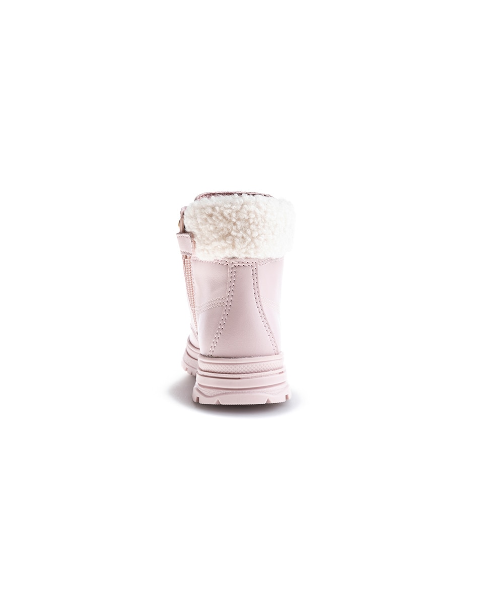 Botas de Leader-tech com Atacadores e Fecho Zip Pablosky Rosa-6