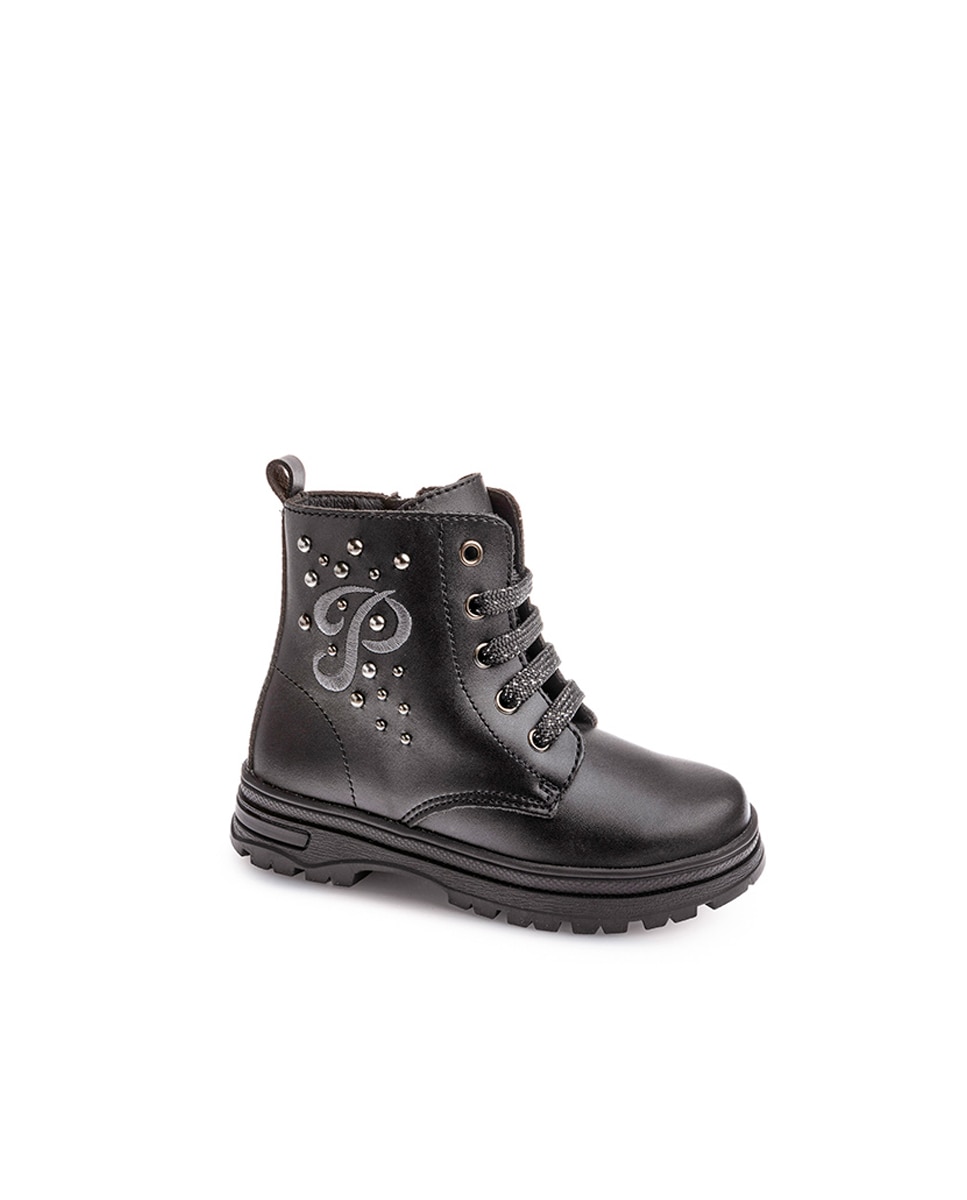 Botins Pablosky Têxteis com Fecho Zip Preto-1