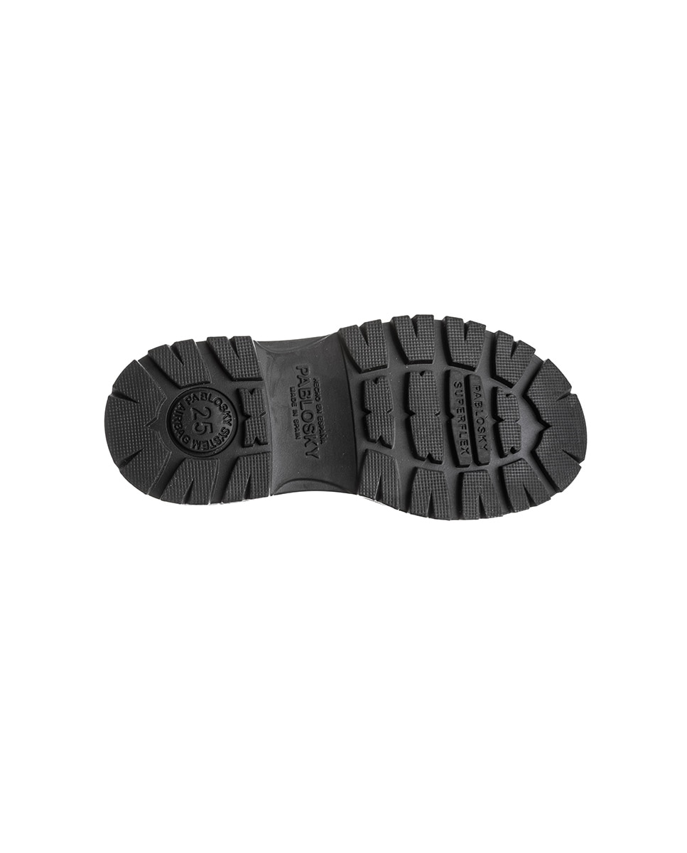 Botins Pablosky de Pele com Fecho Zip Preto-3