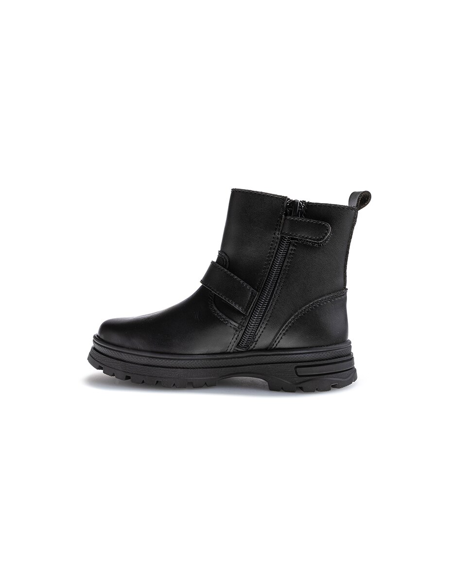 Botins Pablosky de Pele com Fecho Zip Preto-5