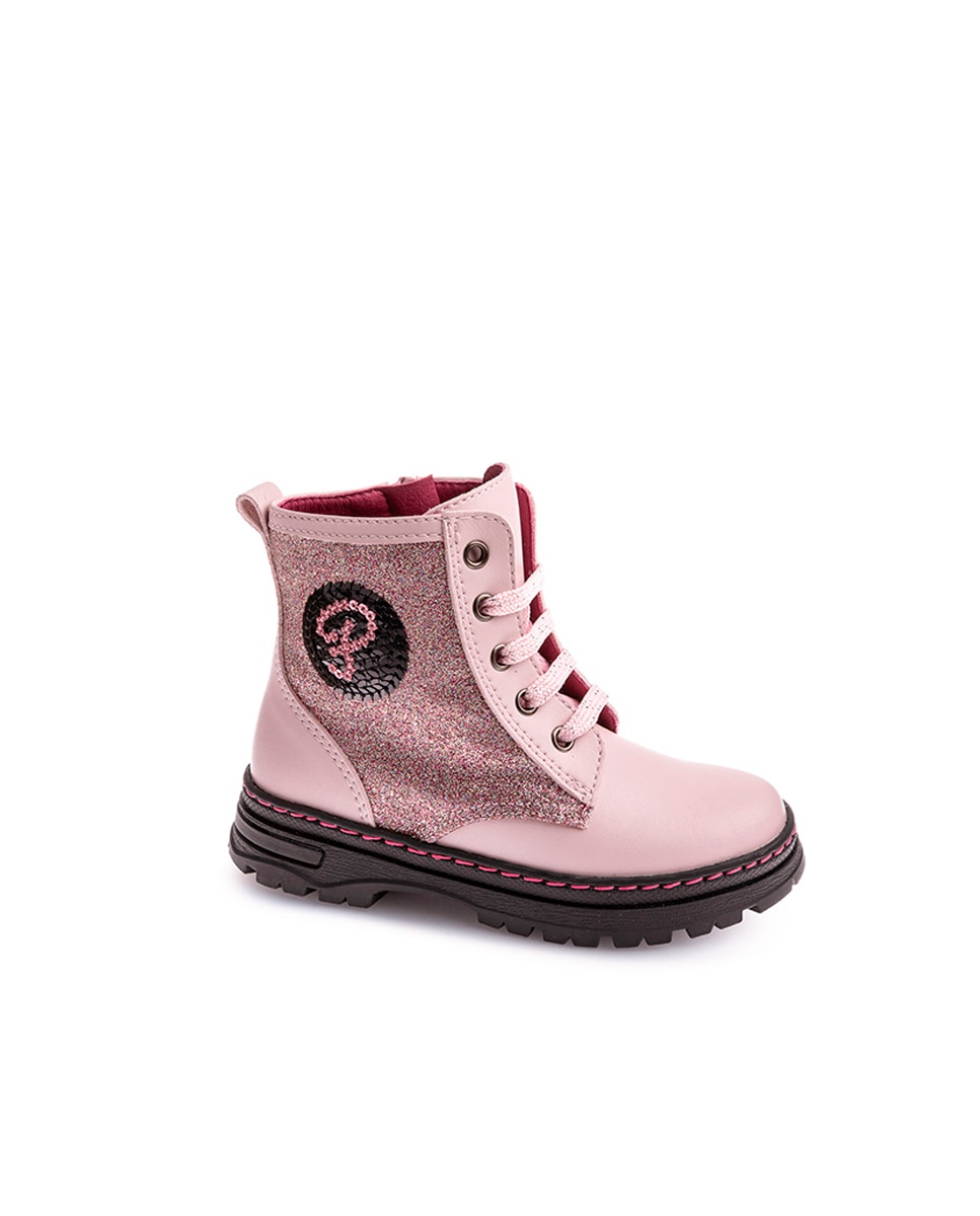 Botins Pablosky Têxteis com Fecho Zip Rosa-1