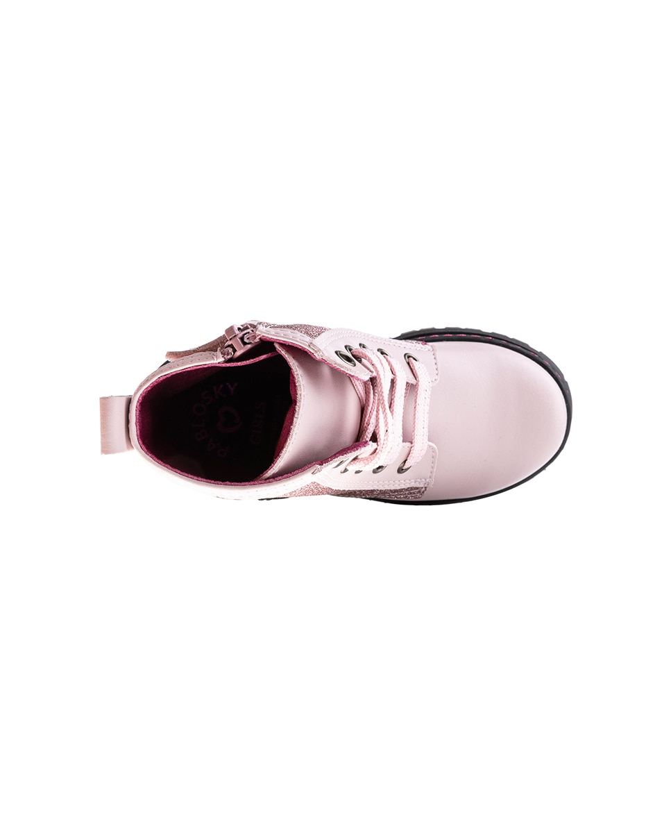 Botins Pablosky Têxteis com Fecho Zip Rosa-4