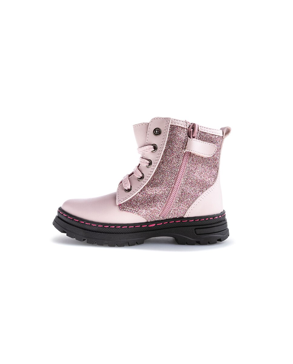 Botins Pablosky Têxteis com Fecho Zip Rosa-5
