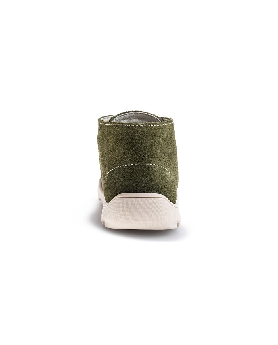Botas Infantil de Pele com Cordões Pablosky Verde Azeitona-6