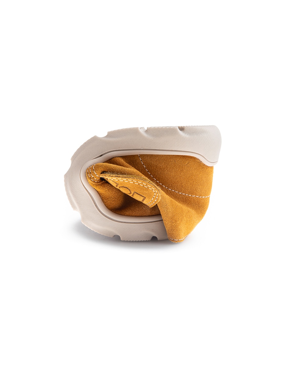 Botas Infantil de Pele com Velcro Amarelo-2