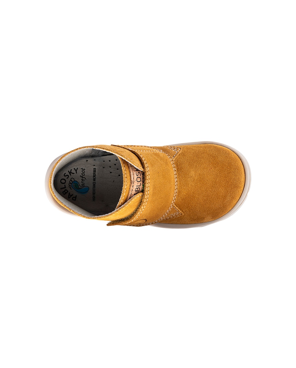 Botas Infantil de Pele com Velcro Pablosky Amarelo-5