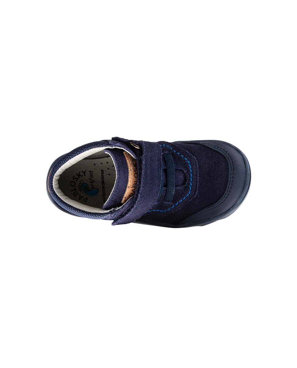 Botas Infantil de Pele com Velcro Pablosky Azul-marinho-5