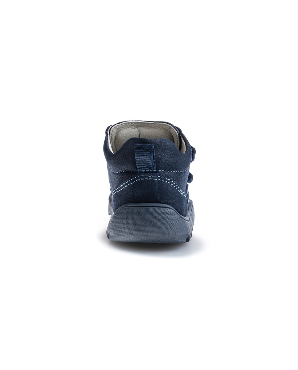 Botas Infantil de Pele com Velcro Pablosky Azul-escuro-6