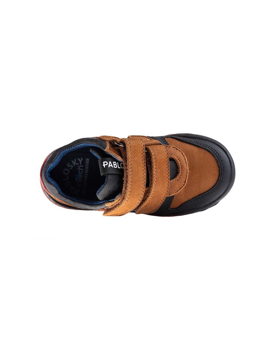 Botas de Leader-tech com Velcro Pablosky Castanho / Laranja-4