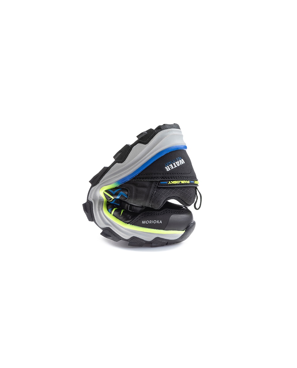 Sapatilhas Desportivas Infantil com Fecho Rotativo Pablosky Preto-2