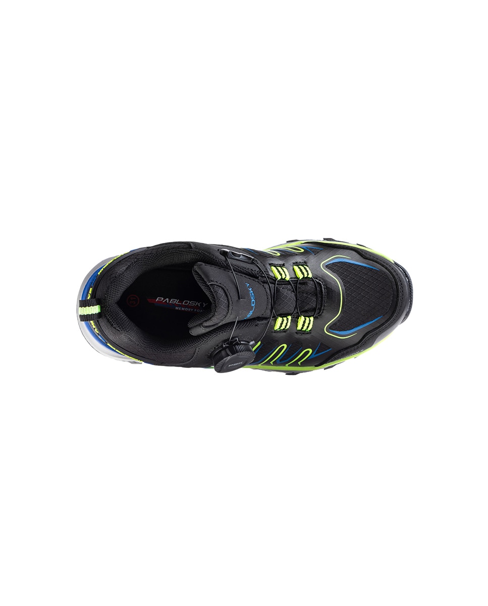 Sapatilhas Desportivas Infantil com Fecho Rotativo Pablosky Preto-3