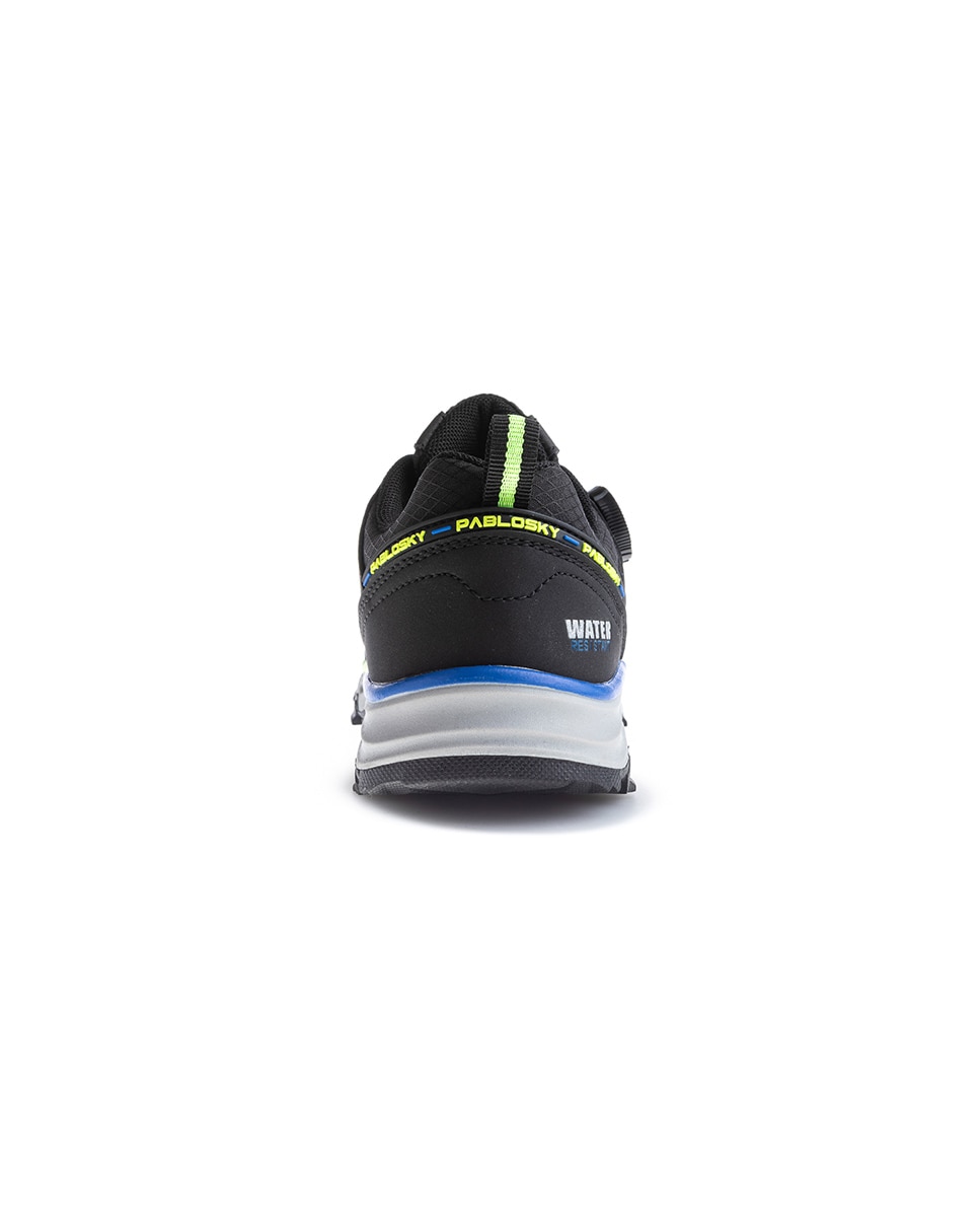 Sapatilhas Desportivas Infantil com Fecho Rotativo Pablosky Preto-4
