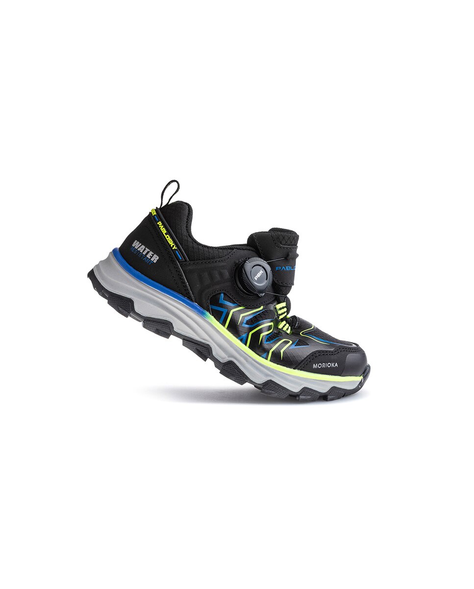 Sapatilhas Desportivas Infantil com Fecho Rotativo Pablosky Preto-5